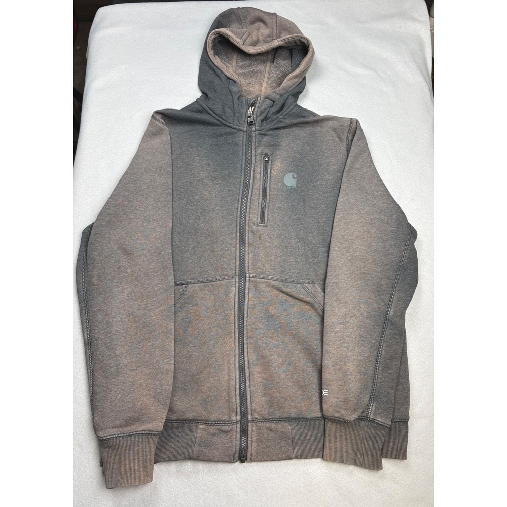 Carhartt Force Full Zip Hoodie Mens M Gray Heather Workwear